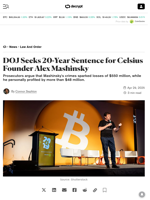 DOJ Seeks 20-Year Sentence for Celsius Founder Alex Mashinsky - Decrypt