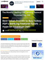 Best Token Presale to Buy Today: PDP’s Banking Features Spark Hype on Ethereum DeFi  | Live Bitcoin News