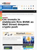 Citi invests in stablecoin firm BVNK as Wall Street deepens crypto push - The Crypto News Wire