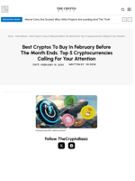 Best Cryptos To Buy In February Before The Month Ends. Top 5 Cryptocurrencies Calling For Your Attention
