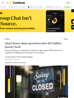 Step Finance shuts operations after $27 million January hack