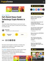 Fed’s Dovish Stance Could Turbocharge Crypto Markets in Q4