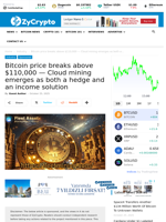 Bitcoin price breaks above $110,000 — Cloud mining emerges as both a hedge and an income solution