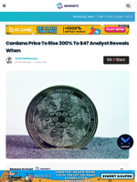 Cardano Price To Rise 300% To $4? Analyst Reveals When