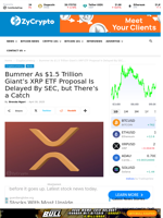 Bummer As $1.5 Trillion Giant’s XRP ETF Proposal Is Delayed By SEC, but There's a Catch ⋆ ZyCrypto