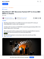BlackRock’s Bitcoin ETF Becomes the Fastest-Growing Asset
