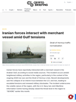 Iranian forces interact with merchant vessel amid Gulf tensions