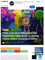 Pepe Coin Dominance Under Threat by Layer Brett as Meme Power Meets Unrivaled Utility | Live Bitcoin News