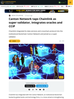 Chainlink Integrates with Canton's Institutional Blockchain