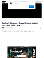 Saylor’s Strategy Buys Bitcoin Again, But Less This Time - U.Today