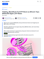 BlackRock ETF Leads With $305 Million Inflows Amid Price Surge