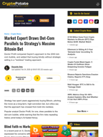 Market Expert Draws Dot-Com Parallels to Strategy's Massive Bitcoin Bet