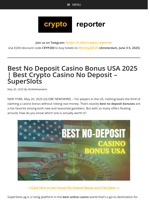 Best No Deposit Casino Bonus USA 2025 | Best Crypto Casino No Deposit - SuperSlots
