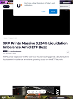 XRP Prints Massive 3,254% Liquidation Imbalance Amid ETF Buzz - U.Today