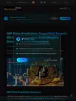 WIF Price Prediction: Dogwifhat Targets $3.42 by September 2025 Despite Current Bearish Momentum - Blockchain.News