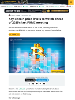 Key BTC Levels to Watch Ahead of Fed Chair Powell’s Speech
