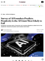 Survey of AI Founders Predicts Perplexity is the AI Giant Most Likely to Fail - Decrypt