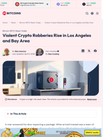 Violent Crypto Robberies Rise in Los Angeles and Bay Area - 99Bitcoins
