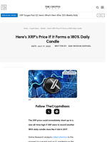 Here’s XRP’s Price If It Forms a 180% Daily Candle
