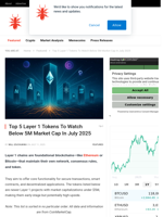 Top 5 Layer 1 Tokens To Watch Below 5M Market Cap In July 2025 - NullTX