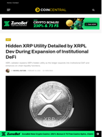 Hidden XRP Utility Detailed by XRPL Dev During Expansion of Institutional DeFi - CoinCentral