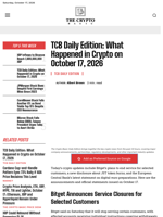 TCB Daily Edition: What Happened in Crypto on October 17, 2026