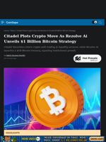 Citadel Plots Crypto Move As Rezolve Ai Unveils $1 Billion Bitcoin Strategy