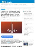 Has Bitcoin Bottomed Out? Strategy’s Resilience Amid Market Dip Signals Bullish Turnaround, Bernstein Says ⋆ ZyCrypto