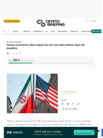 Tehran resistance dims hopes for US-Iran talks before April 30 deadline