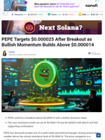 PEPE Targets $0.000025 After Breakout as Bullish Momentum Builds Above $0.000014