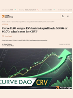 Curve DAO surges 15% to a 2 month high amid rising scarcity