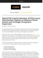 AlphaTON Capital (Nasdaq: ATON) Issues Shareholder Update on Balance Sheet Assets and Strategic Ecosystem Expansion