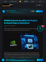 NVIDIA Extends Deadline for Project G-Assist Plug-In Hackathon - Blockchain.News