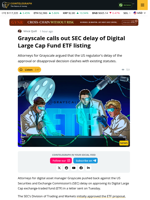 Grayscale Lawyers: SEC Fumbled Ball on Digital Large Cap Fund ETF listing