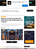 Botanix Launches Federated Sidechain With 16 Members On Testnet