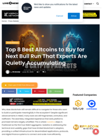 Top 8 Best Altcoins to Buy for Next Bull Run That Experts Are Quietly Accumulating | Live Bitcoin News