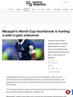 Mbappé's World Cup heartbreak is fueling a wild crypto sideshow