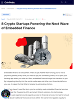 8 Crypto Startups Powering the Next Wave of Embedded Finance : Stripe, Circle, Mercuryo, Zero Hash, Ramp Network, Stables, Unlimit, Nunchuk
