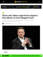 Eliza Labs Takes Legal Action Against Elon Musk’s X Over Alleged Fraud - CoinCentral
