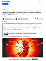 Sui Commits $10 Million to Security Overhaul after Cetus Hack