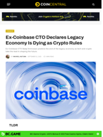 Ex-Coinbase CTO Declares Legacy Economy Is Dying as Crypto Rules - CoinCentral