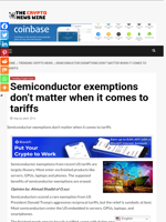 Semiconductor exemptions don’t matter when it comes to tariffs - The Crypto News Wire