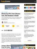 Bitcoin Up 24% From February Lows, But Breakout in Doubt