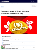 Trump and Israeli Officials Discuss a Stablecoin for the Gaza Strip