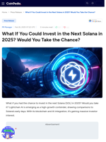 What If You Could Invest in the Next Solana in 2025? Would You Take the Chance? - Lightchain AI
