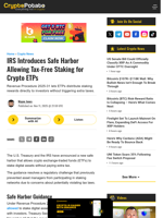 IRS Introduces Safe Harbor Allowing Tax-Free Staking for Crypto ETPs