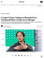 Crypto Giant Animoca Brands Eyes Nasdaq Debut via Reverse Merger - Decrypt