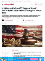 US House Kicks Off 'Crypto Week' With Votes on Landmark Digital Asset Bills - Coinspeaker