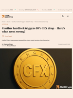 Conflux hardfork triggers 10% CFX drop - Here's what went wrong! - AMBCrypto