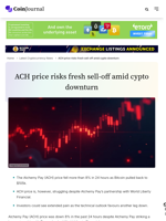 ACH price risks fresh sell-off amid cypto downturn - CoinJournal